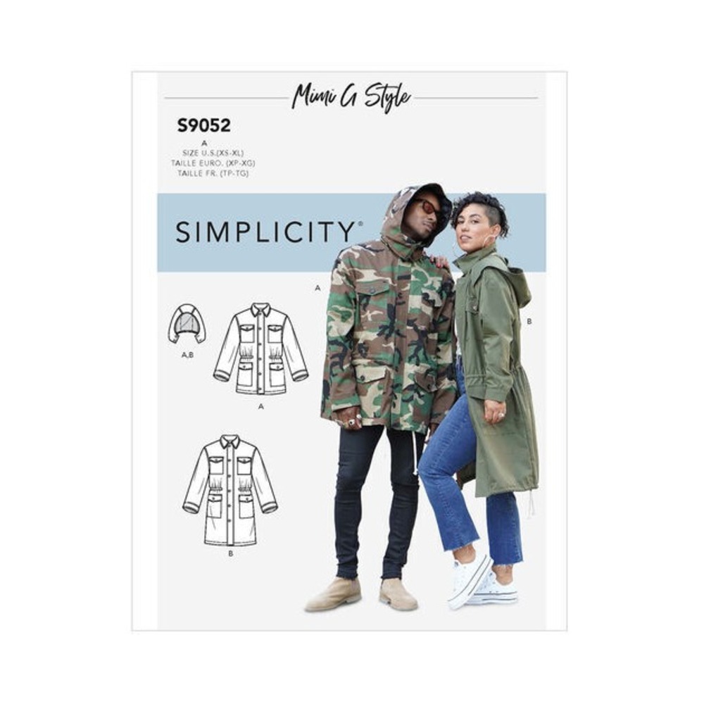 Simplicity Misses/Men's/Teens' JACKET - HOOD, R10436 (S9052) Size (XS - XL)